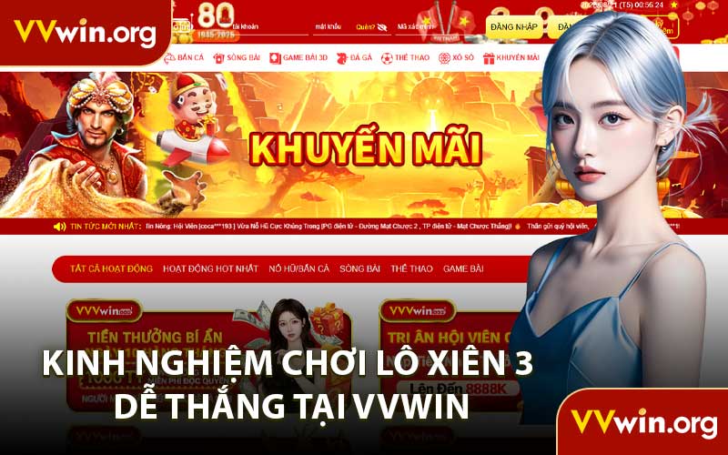 Kinh nghiệm chơi lô xiên 3 dễ thắng tại VVWIN