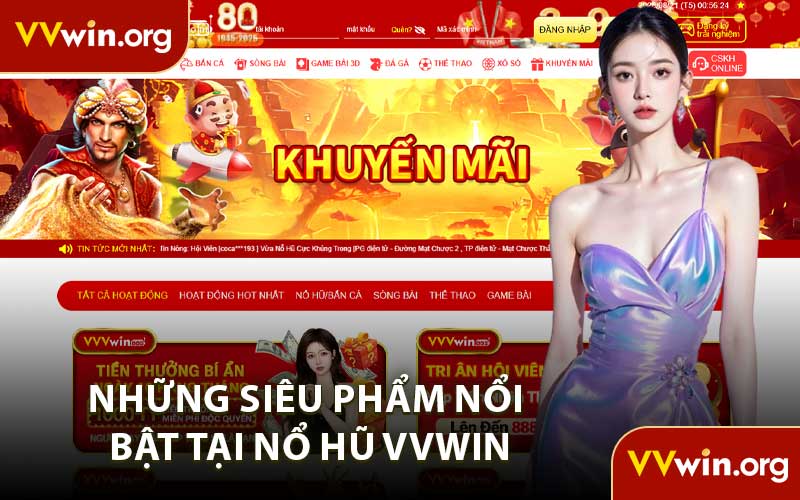 Những Siêu Phẩm Nổi Bật Tại Nổ Hũ VVWIN