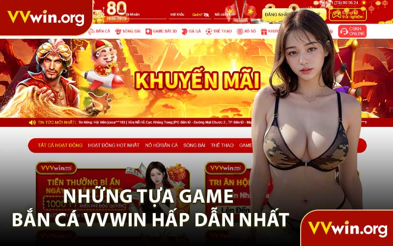 Những Tựa Game Bắn Cá VVWIN Hấp Dẫn Nhất
